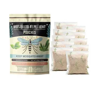 10-Pack Plant-Based Mosquito Repellent - DEET-Free, Natural Scent, Infused with Lemongrass & Peppermint Oil, Suitable for Indoor, Outdoor Use