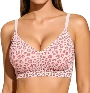 Jelly Bras Wirefree Full Coverage No Underwire Everyday Bras Comfortable Wireless Padded Tshirt Bra