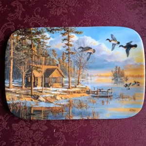 Vintage 1997 Decorative Plate, "Spring Arrivals" by Renowned Artist Mary Pettis