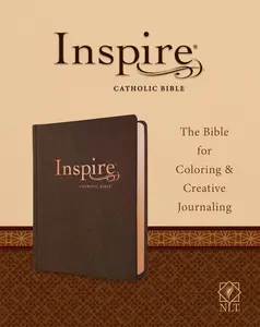 Inspire Catholic Bible NLT (Leatherlike, Dark Brown): The Bible for Coloring & Creative Journaling -- New Living Translation - Bible