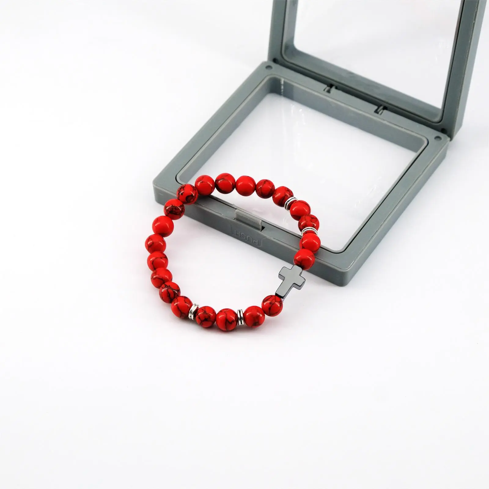 Bracelet with 3.54in*3.54in box - Red