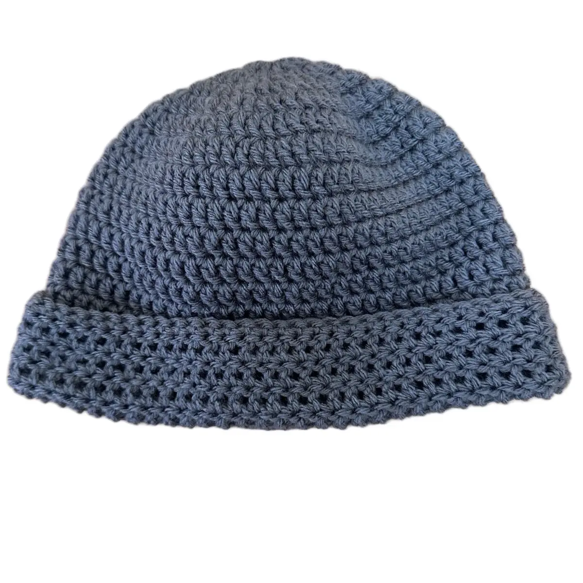Unisex Handmade Acrylic Yarn Crocheted Beanie Hat - 1 Size, Lightweight, Casual, Easy-Care, Winter Warm Fashion Accessory for Everyday Use, Navy Option Available