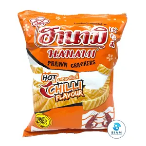 Hanami Prawn Crackers, Chili Flavor (2.1 oz) ข้าวเกรียบกุ้งฮานามิ รสฮอตชิลลี่