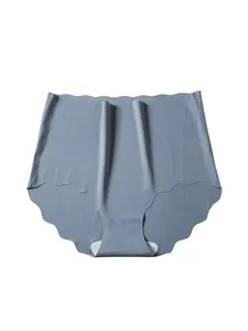 High-Waisted Ice Silk Seamless Underwear, Women's Pure Cotton Crotch Breathable Ultra-Thin Triangle Pant, Tummy Control Sexy Design