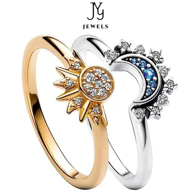 Ring Set Sunflower Pandora Ring Pandora Sun And Moon Ring Set