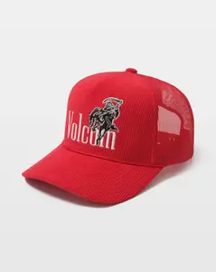 Volcom Cheat Death Red Trucker Snapback Hat