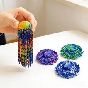 3D printed small octopus, cute and quirky toy with vibrant gradient colors, suitable for ages 3 and up, perfect gift for Thanksgiving and Easter for friends. Movable octopus toy for model making and hobby development.