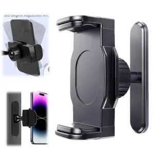 360° Magnetic Car & Gym Phone Mount – Mini Portable Holder, Strong Magnet, Compatible with Treadmill, Desk & Vent