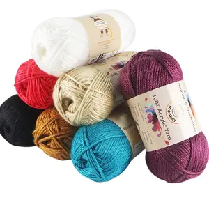 Acrylic Worsted Yarn Pack of 3 High-Quality Acrylic Yarn, Soft and Durable Ideal for Knitting, Crocheting by Yonkey Monkey