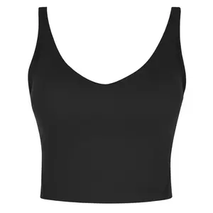 Women's Sports Bra Longline Wirefree Padded Crop Top