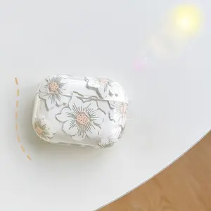 Little Flower Designed Earphone Case Cover, Compatible with for Airpods 1/2/3/4/Pro/Pro2/Pro3