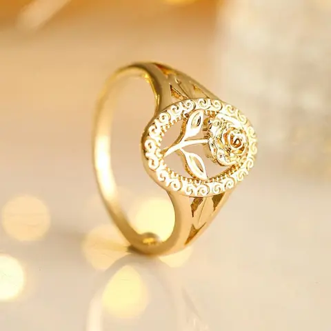 Elegant Rose Copper Ring – Warm Luster with Unique Charm, Ideal for Daily Wear and Special Moments Beautiful Rings Bronze Ring