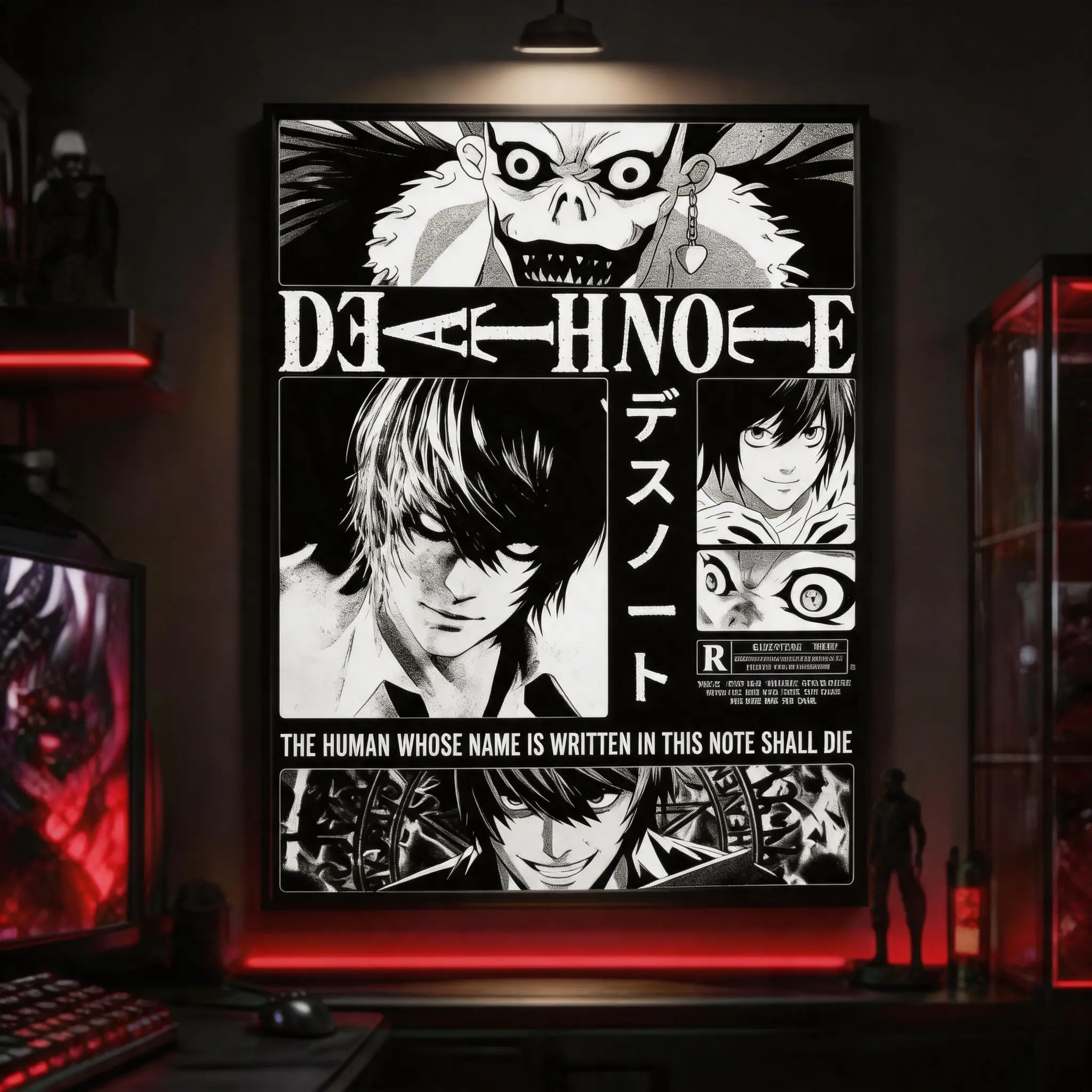 Manga Lover Vintage Death Note Poster Anime Aesthetic Wall Decor Gift for Anime Fans Multiple Sizes Graphic Prints Decoration