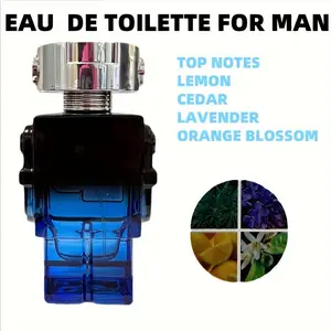 3.4ounce Men's Perfume Spray - Cedar Lavender Lemon Orange floral scent, 5-15% concentration, alcohol base long-lasting fragrance, suitable for dates, daily use and as a gift, talcum powder free, premium packaging, gradient glass bottle