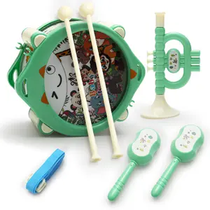 3-Piece Kids Drum Set, Colorful Musical Instruments for Toddlers & Preschoolers, Portable Design for Fun Learning & Development