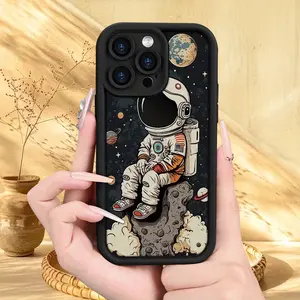 [Astronaut-Themed Phone Case] Shock-Resistant And Drop-Proof Astronaut-Themed Phone Case |         Soft TPU Cover, Comprehensive Protection, Ideal Gift for Men And Women, Compatible with iPhone 17 E Air Pro ProMax iPhone16 15 14 Plus 13 12 Mini 11 X XS XR