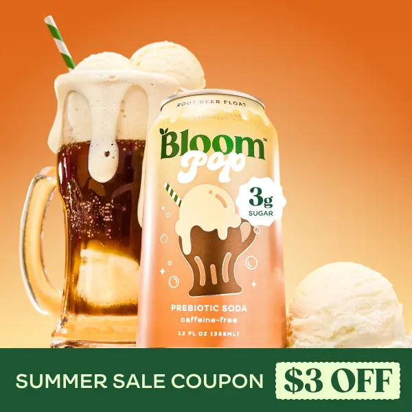Root Beer Float - Bloom Pop - Prebiotic Soda 12 Pack, 12oz Cans - Prebiotic Soda for Gut Health, Low Calorie Soda, No Caffeine, Healthy Soft Drink Alternative Beverage Root Beer Float - Bloom Pop - Prebiotic Soda 12 Pack, 12oz Cans - Prebiotic Soda for Gut Health, Low Calorie Soda, No Caffeine, Healthy Soft Drink Alternative Beverage