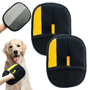 2Pcs Electrostatic Gloves Pet Hair Removal,Washable Reusable Dogs Cats Hair Gloves,Reusable Electrostatic Pet Hair Removal Gloves – Double-Sided Grooming Mitt for Furniture, Clothes, Car, Carpet & Bedding (No Battery Needed)