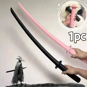 Casual Style Plastic Expandable Samurai Sword, Katana Sword, Role Play Costume Accessory, Fun Gift Idea, Party Prop, Decorative Weapon (not for Cutting)