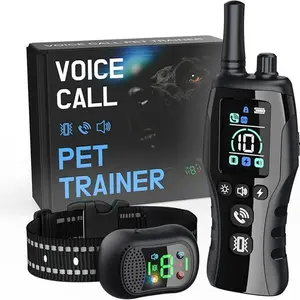 4900FT Range Multi-Functional Remote Dog Training Collar withVoice Call, 5 Adjustable Modes, LED Flashlight, Safety Lock, Adjustable Strap with Reflective Strip for Small Medium Large Dogs 10-120lbs