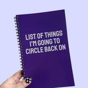 List of Things I'm Going To Circle Back On Notebook