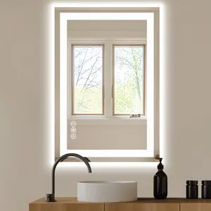 Anti-Fog LED Bathroom Mirror with Dual Light Source and Three Lighting Modes - High-Quality Bathroom Mirror with Effective Fog Elimination