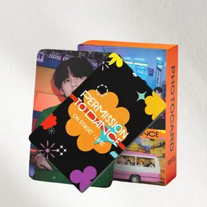 55 Pcs BT Group Collection Dual-Sided Star Photo Cards, Perfect for Scrapbooking & Room Decor, Ideal Christmas New Year Gift, Photocard