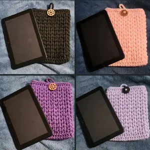 Crochet Kindle Sleeve, E-reader Sleeve 7"