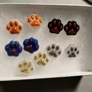 paw pet stud earrings come 2 pack