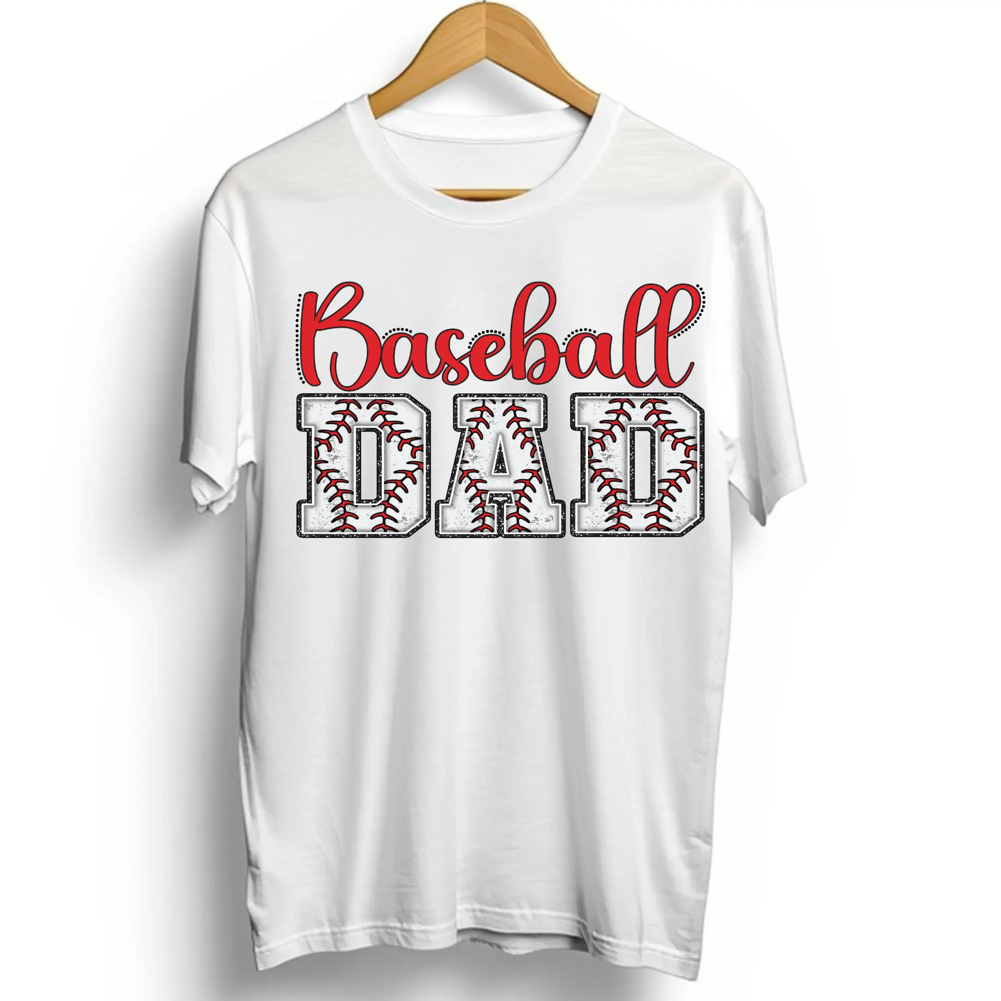 Baseball Dad Design Crisp Direct-To-Film Print - Ready-To-Press DIY Specialty Supply for T-Shirts, Crisp Print