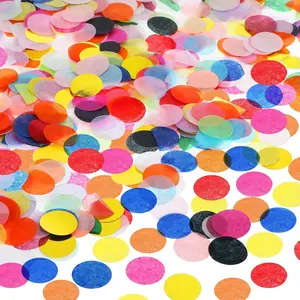 20000 count 0.6'' Colorful Round Paper Confetti Circles 3.5 oz Rainbow Table Tissue Paper Confetti Sprinkles Dots for Graduation Wedding Anniversaries Birthday Arts Craft DIY Scrapbooking Decor