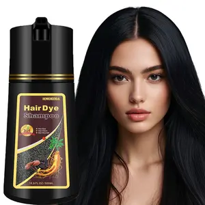 Black Hair Color,Hair Dye Shampoo,Burgundy Dye, Various Colors,Natural Herbal Ingredients Hair Color,Plant Haircare Hairdye for All hair Types,Cover Your Gray Hair,Instant and Permanent,Dyeing at Home,Gift,500ML