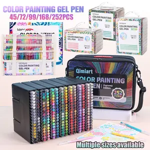 Languo Colorful Gel Pen Set, 45/99/168/252 Pieces, High Pigment Ink, Smooth Flow, Art Drawing, Journaling, Illustration, Portable Case, Artist Supplies