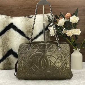 Pre-owned CHANEL GST Tote Bag in Special Glitter Caviar Leather 866