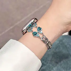 Rhinestone Decorated Watch Band, Fashionable Watch Band for Women, Smart Watch Accessories Compatible with Apple Watch Series, Wearable, Smart Watch Straps, Smartwatch Strap
