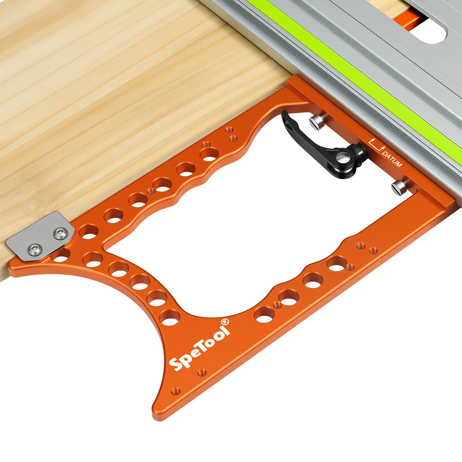 SpeTool 90° Precision Track Saw Square – Full-Contact Alignment Tool for Accurate Cuts
