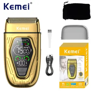 Kemei T360 New Electric Shaver with LED Display, Rechargeable Beard Trimmer for Men, Bald Head Design, Efficient Grooming Tool