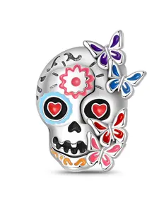 DIY Skull Butterfly Beaded Pendant Necklace, Perfect Halloween Jewelry Making Kit, Handmade Bracelet & Necklace Craft Supplies