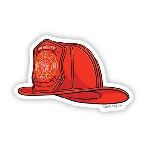 Blank Tag Co.® Waterproof Sticker - Firefighter Helmet