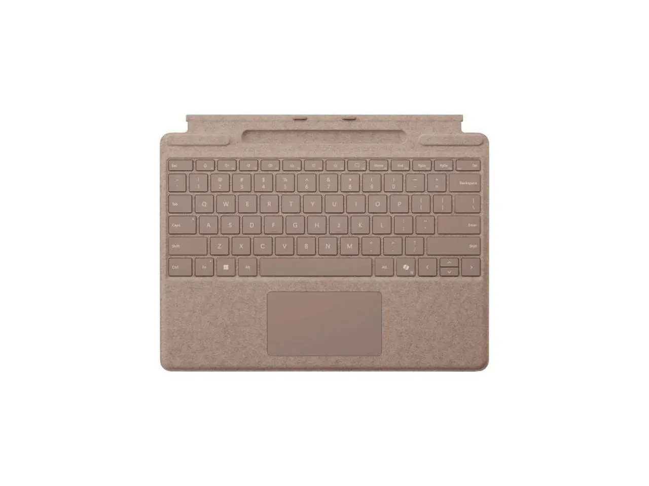 Microsoft Surface Pro Keyboard with Pen Storage, Compatible with Copilot+ (11th Edition), Surface 9 and 8, Alcantara Material, Dune