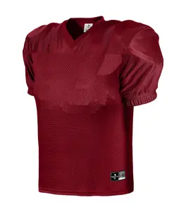 Exxact Sports Football Jerseys for Men - Football Practice Jersey Adult, Mesh Polyester Plain Sports T-Shirt, Football Practice Apparel (Maroon)