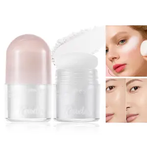 Flawless setting powder, blurs fine lines and blemishes, lightweight and long-lasting, suitable for all skin types, soft color tone, portable setting powder, Makeup setting powder