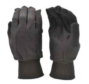 G & F 4408 Heavy Weight 9OZ. Brown Jersey Work Gloves, Knit Wrist, Sold by Dozen (12-Pairs)