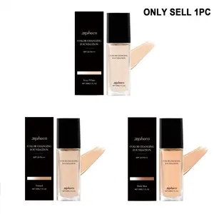 Natural Color Deep Skin Tone Ivory Hydrating Moisturizing Color Changing Foundation Series, Natural Long-Lasting Coverage, Lightweight Flawless Finish