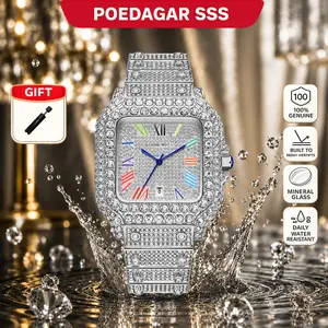 Men's Quartz Wrist Watch - Affordable Luxury, 42mm, Waterproof, Simulated Gems & Diamond Accents, Elegant Design, Ideal Gift for Special Occasions, Fashion Accessory for Business/Casual Use 2026