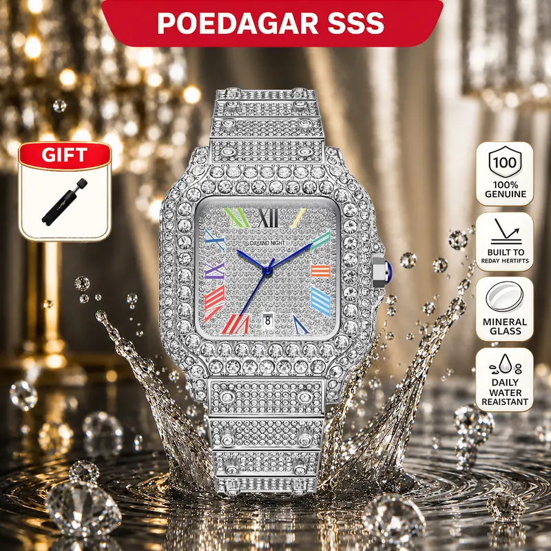 moissanite watch mens cartier - TikTok Shop display picture 3