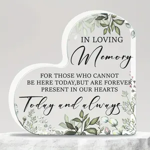 1pc Heart-shaped Acrylic Wedding Commemorative Plaque Home Decor, in Memory of Love, Commemorative Wedding Signs for Wedding Table Centerpieces, Ceremony Receptions, Anniversary Event & Party Supplies Room Decor Decorations