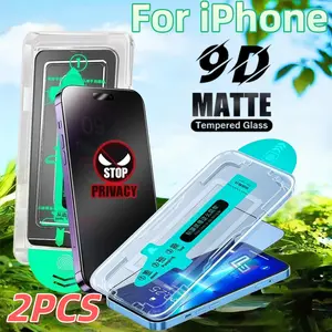 2-Pack Anti-Spy Tempered Glass Screen Protector for Apple Air/17promax/17e/16e/15plus/14pro/13/12/11/x/XS/XR/XS Max, 9h Hardness, Dust-Free, Easy Install, Accessories