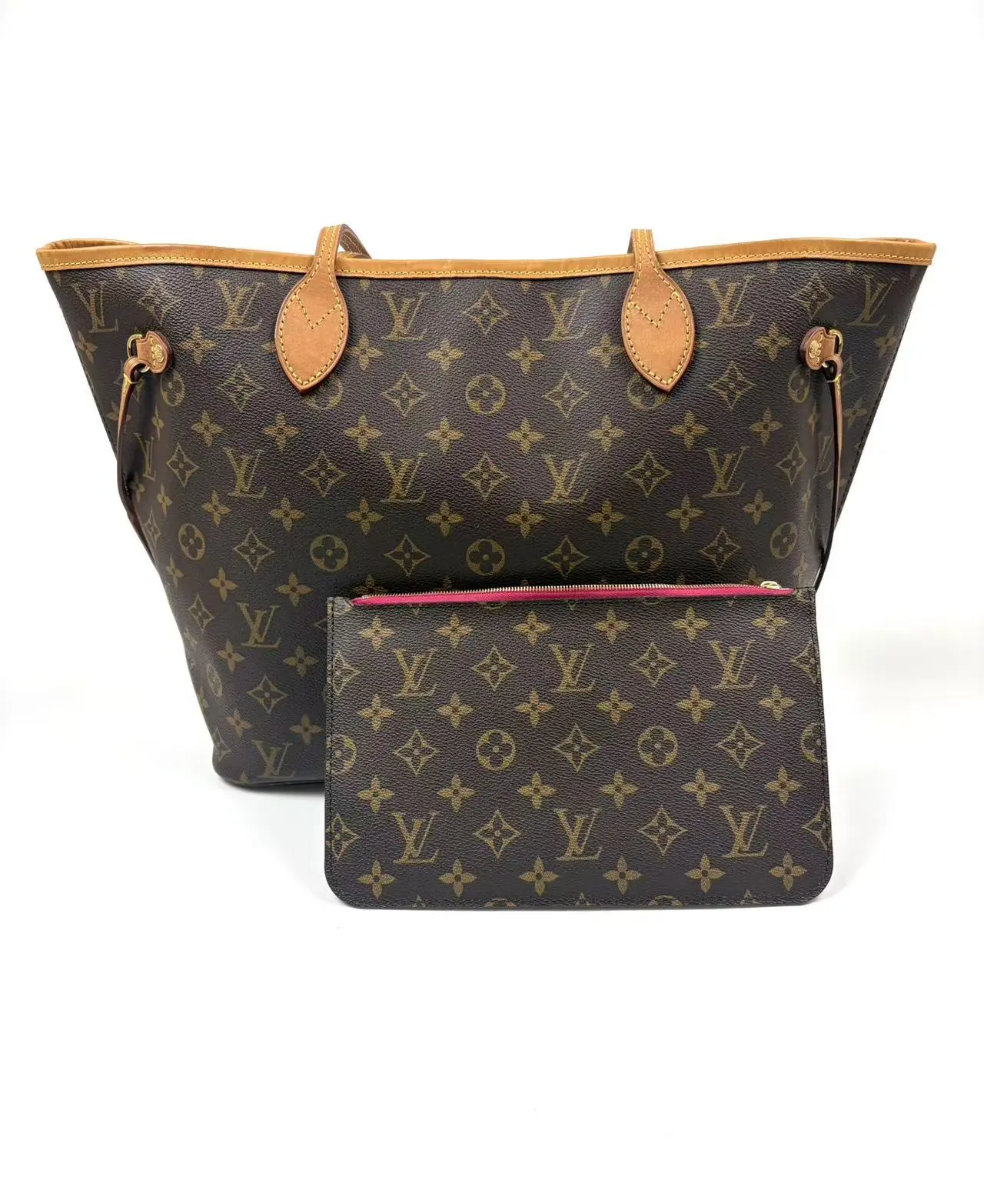 Pre-owned Louis Vuitton leather Tote Bags Tote Bag with Included Small Accessory Bag