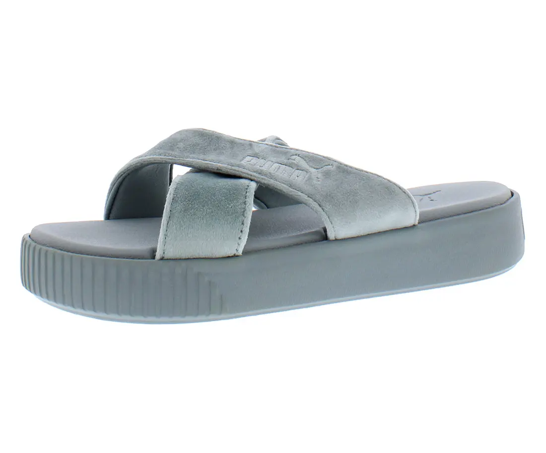 Puma Platform Slide Velvet Womens Shoes